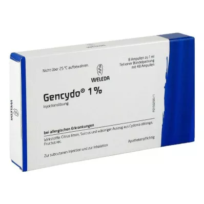 GENCYDO 1% solución inyectable, 48X1 ml