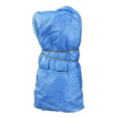 Cubrezapatos desechables de plástico azul, 10 piezas