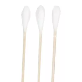 WATTESTÄBCHEN con cabeza de algodón 15 cm mediana, 100 uds