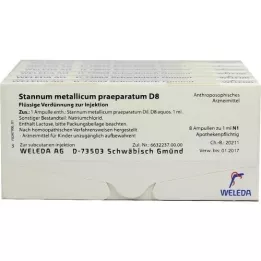 STANNUM METALLICUM praeparatum D 8 Ampollas, 48X1 ml