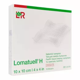 LOMATUELL H Pomada tul 10x10 cm estéril, 10 uds