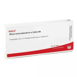 RHUS TOXICODENDRON E foliis D 6 Ampollas, 10X1 ml