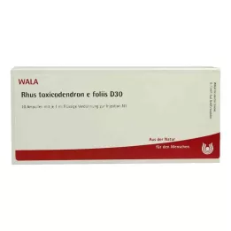 RHUS TOXICODENDRON E foliis D 30 Ampollas, 10X1 ml