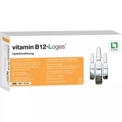 VITAMIN B12-LOGES Solución inyectable Ampollas, 50X2 ml