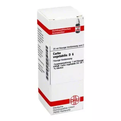 CARBO VEGETABILIS D 6 Dilución, 20 ml