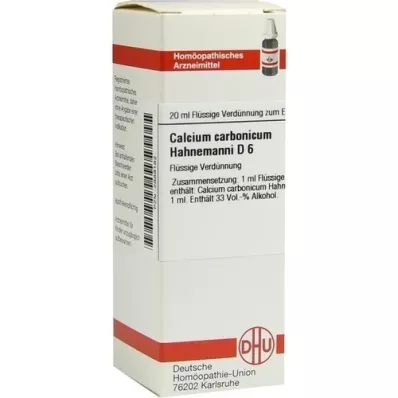 CALCIUM CARBONICUM Hahnemanni D 6 Dilución, 20 ml