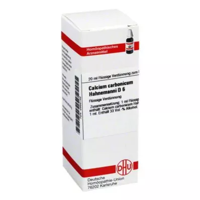 CALCIUM CARBONICUM Hahnemanni D 6 Dilución, 20 ml