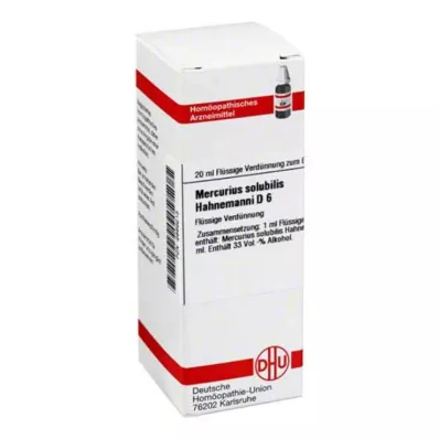 DHU Mercurius solubilis D 6 Dilución, 20 ml