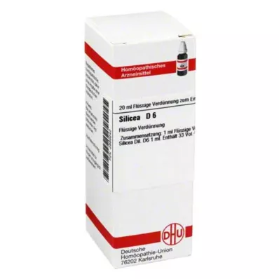 SILICEA D 6 Dilución, 20 ml
