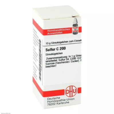 DHU Azufre C 200 glóbulos, 10 g