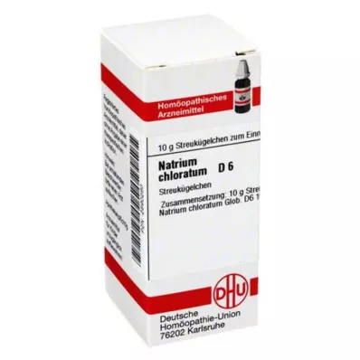 NATRIUM CHLORATUM D 6 glóbulos, 10 g