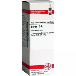 BORAX D 6 glóbulos, 10 g