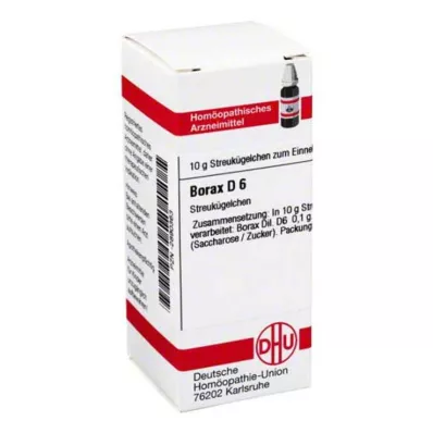 BORAX D 6 glóbulos, 10 g BORAX D 6 glóbulos, 10 g