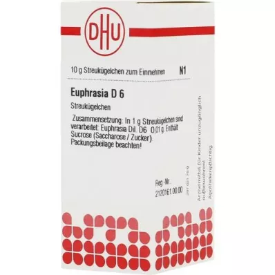 EUPHRASIA D 6 glóbulos, 10 g