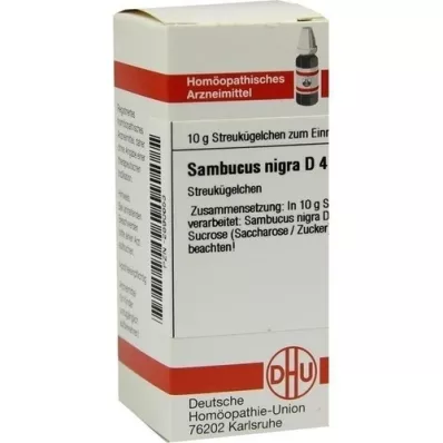 SAMBUCUS NIGRA D 4 glóbulos, 10 g