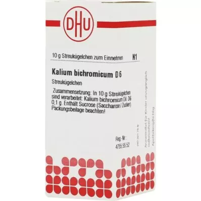 KALIUM BICHROMICUM D 6 glóbulos, 10 g