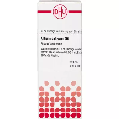 ALLIUM SATIVUM D 6 Dilución, 50 ml