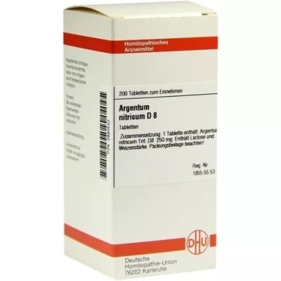 ARGENTUM NITRICUM D 8 pastillas, 200 uds