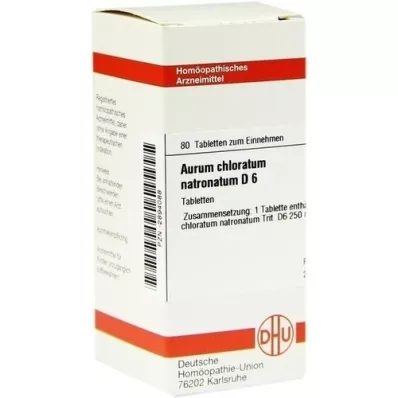 AURUM CHLORATUM NATRONATUM D 6 pastillas, 80 uds