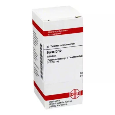 DHU Borax D 12 tabletas, 80 piezas