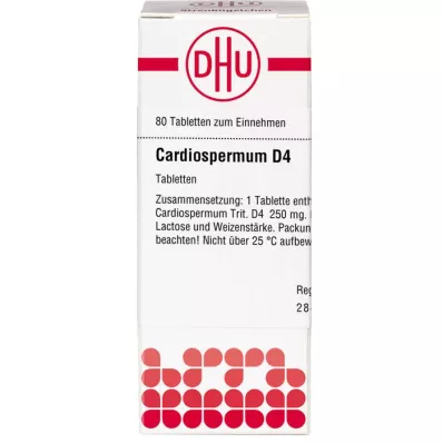 CARDIOSPERMUM D 4 tabletas, 80 uds