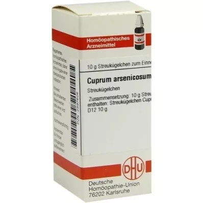 CUPRUM ARSENICOSUM D 12 glóbulos, 10 g