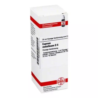 CUPRUM METALLICUM D 6 Dilución, 20 ml