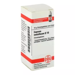 CUPRUM METALLICUM D 10 glóbulos, 10 g