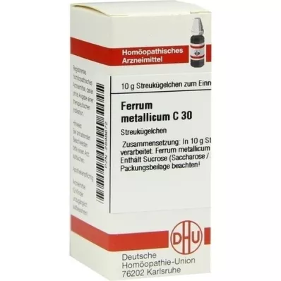 FERRUM METALLICUM C 30 glóbulos, 10 g