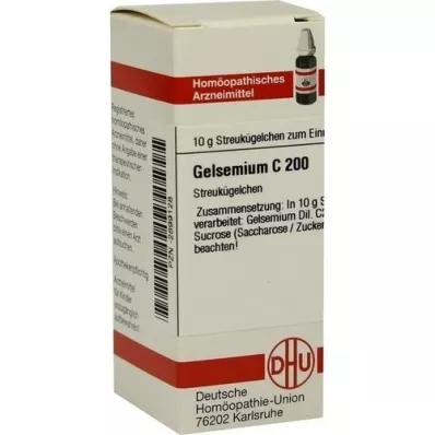 GELSEMIUM C 200 glóbulos, 10 g