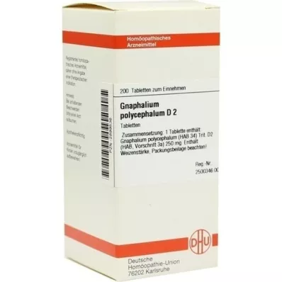 GNAPHALIUM POLYCEPHALUM D 2 comprimidos, 200 uds