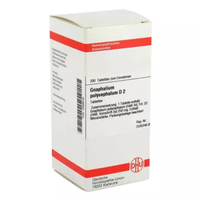 GNAPHALIUM POLYCEPHALUM D 2 comprimidos, 200 uds