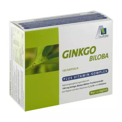 GINKGO 100 mg cápsulas+B1+C+E, 192 uds GINKGO 100 mg cápsulas+B1+C+E, 192 uds