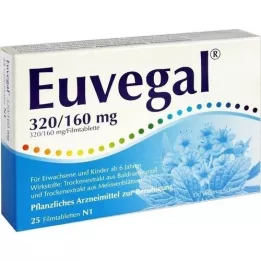EUVEGAL 320 mg/160 mg comprimidos recubiertos con película, 25 uds