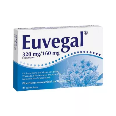 EUVEGAL 320 mg/160 mg comprimidos recubiertos con película, 25 uds