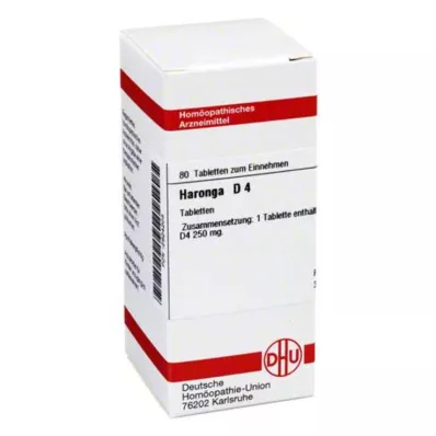 HARONGA D 4 tabletas, 80 uds