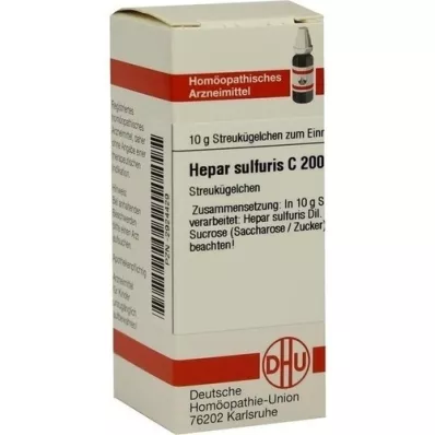 HEPAR SULFURIS C 200 glóbulos, 10 g