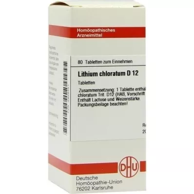 LITHIUM CHLORATUM D 12 pastillas, 80 uds