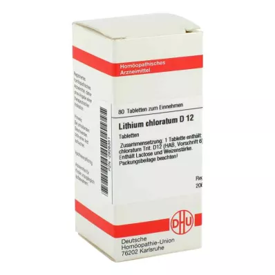 Tabletas de cloratum de litio D12 (80 piezas)