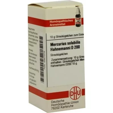 MERCURIUS SOLUBILIS Hahnemanni D 200 glóbulos, 10 g