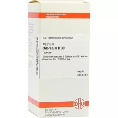 NATRIUM CHLORATUM D 30 comprimidos, 200 uds