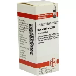 NUX VOMICA C 200 glóbulos, 10 g