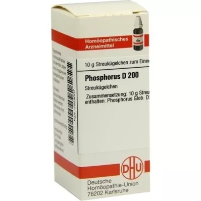 PHOSPHORUS D 200 glóbulos, 10 g
