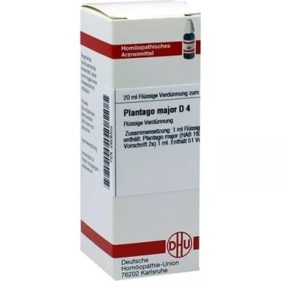 PLANTAGO MAJOR Dilución D 4, 20 ml