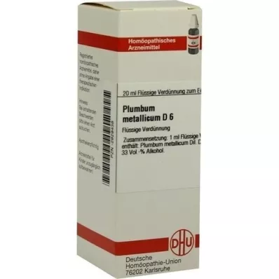 PLUMBUM METALLICUM D 6 Dilución, 20 ml