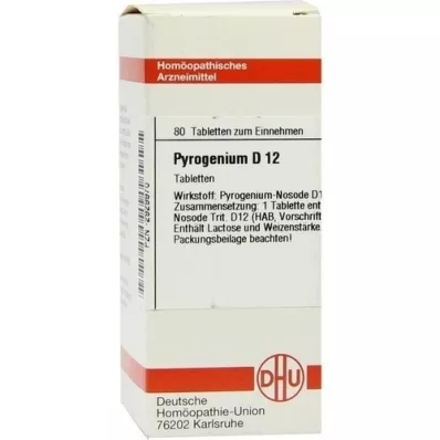 PYROGENIUM D 12 pastillas, 80 uds