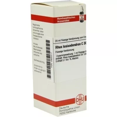 RHUS TOXICODENDRON Dilución C 30, 20 ml