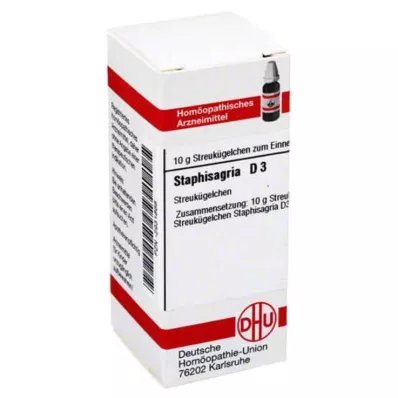 STAPHISAGRIA D 3 glóbulos, 10 g