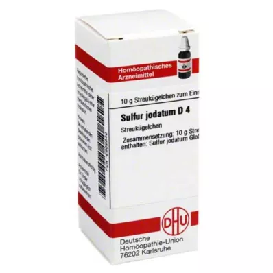 SULFUR JODATUM D 4 glóbulos, 10 g