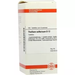 THALLIUM SULFURICUM D 12 comprimidos, 200 uds